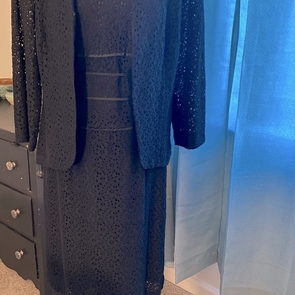 2 piece set, the perfect little black eyelet dress & NWT matching jacket - Picture 11 of 14